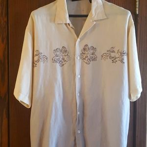 Mens shirt  Greg Norman Collection in size L Linen Rayon